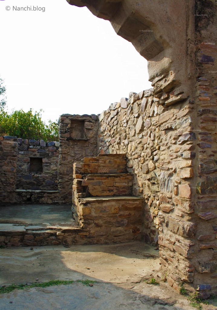 Bhangarh, Ruined Shops in the ghost market, Bhangarh Fort, Jaipur, Rajasthan