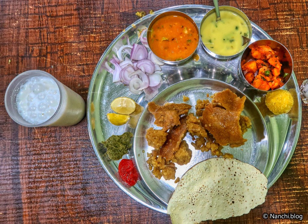 Dal Bafla Thali, Rajhans Restaurant, Indore