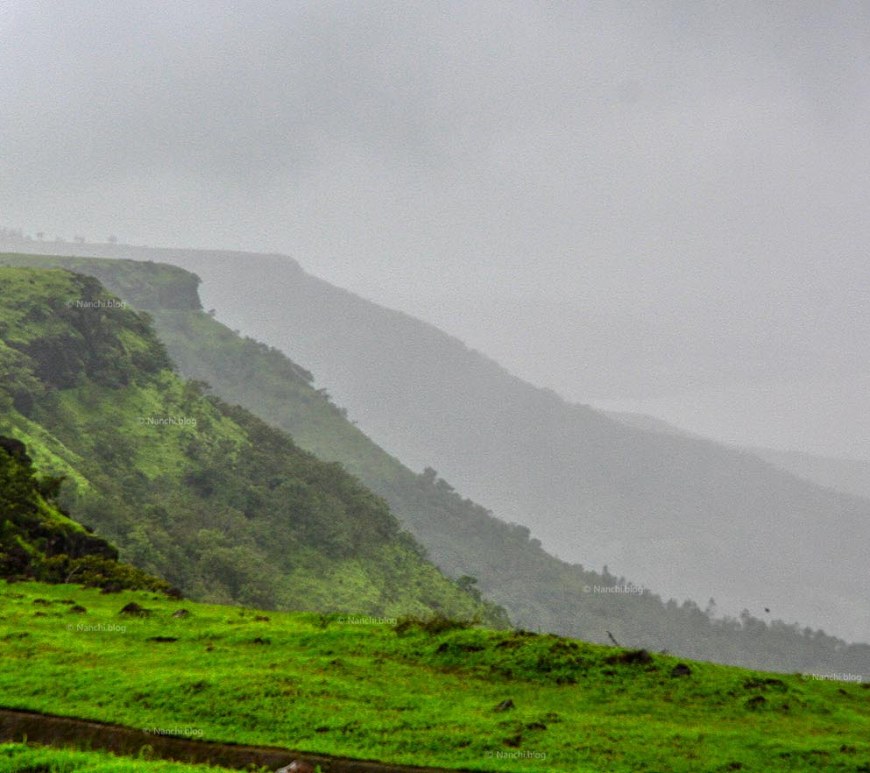 Mountain range, Kaas Plateau, Satara, Maharashtra